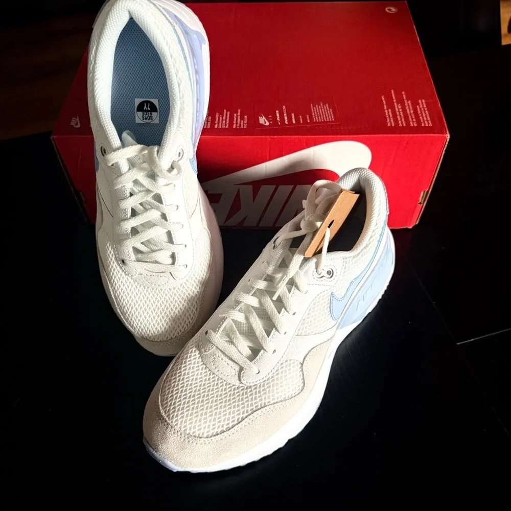 Nike Air Max System Cobalt Blue Summit White Sneakers Women’s 8.5 / Youth 7 NWT